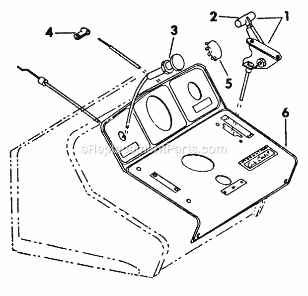 Engine Controls & Instrument Panel Diagram and Parts List for 169 2050048U Cub Cadet Lawn Tractor